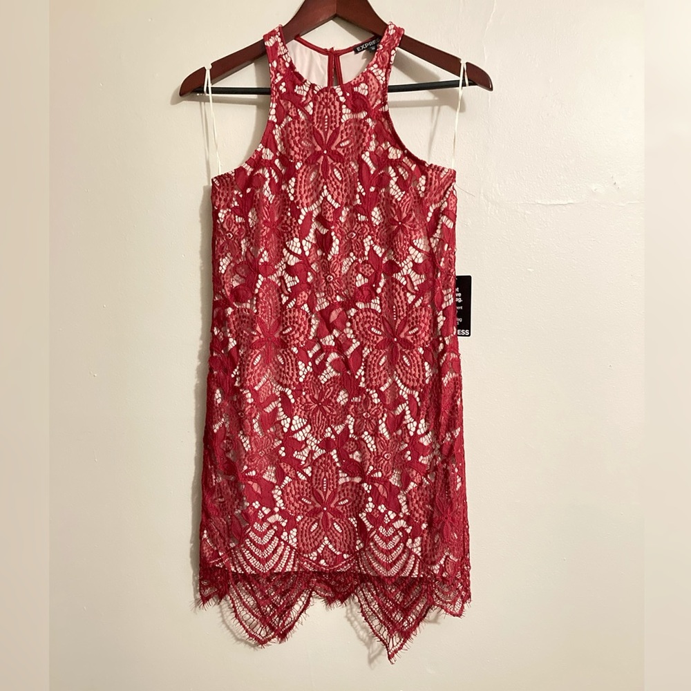 Lace Overlay Dress